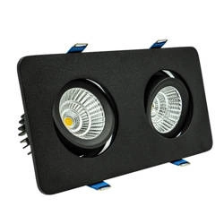 Oprawa wpuszczana GRIG DUE 2x7,5W neutralna 4000K szer. 21x11cm czarny 60 st