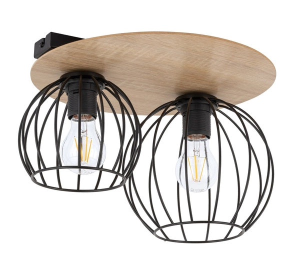 Lampa Sigma CYBER 2 koło dąb/czarny plafon 32355