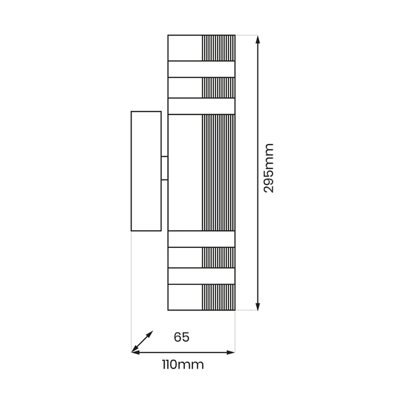 Kinkiet na elewację VINI czarny 2xGU10 IP54
