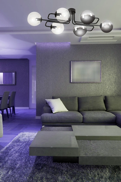 Lampa sufitowa Emibig BRENDI 6A BL MIX 3 834/6A3