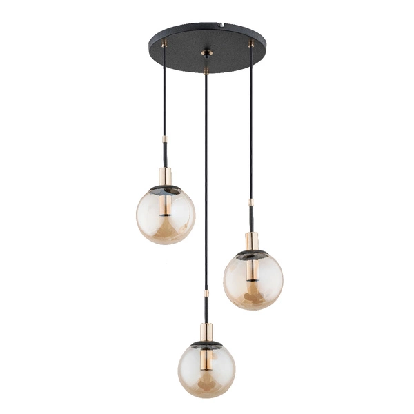 Lampa wisząca ALFA SEBIA CZARNA 3xE14 36cm | 61083