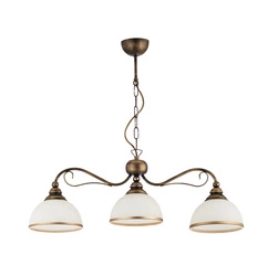 Klasyczny Żyrandol XSARA wys. 75cm 3xE27 15W IP20 | Brązowy ręcznie patynowany