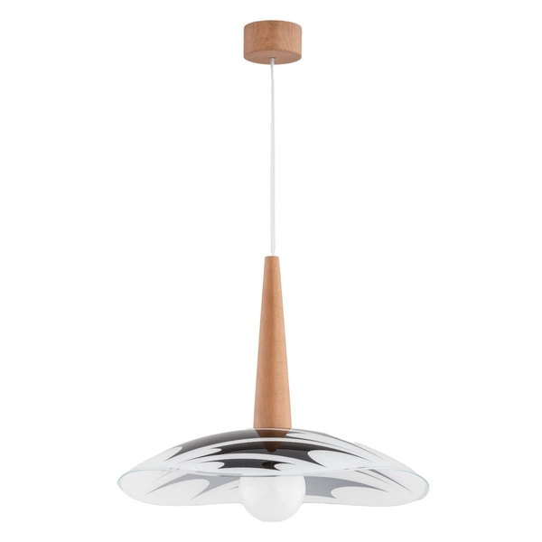 Lampa wisząca ALFA BERYL DREWNIANA 1xE27 47cm | 60944