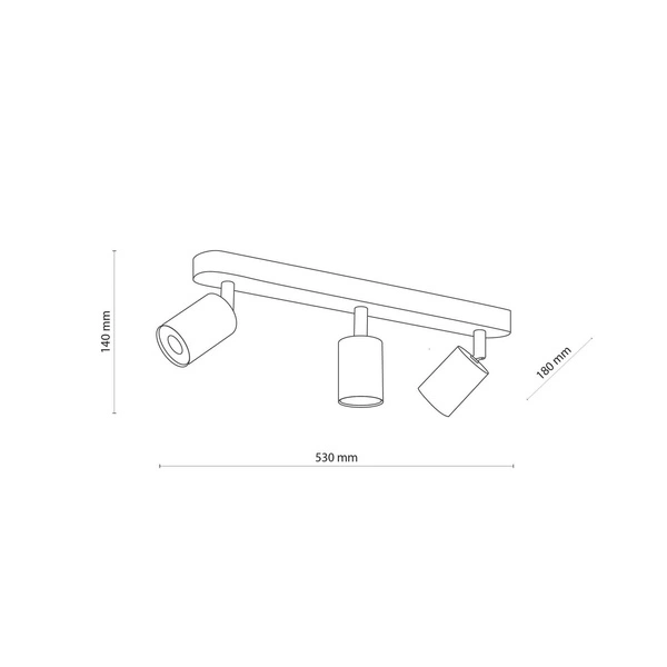 Lampa sufitowa TOP WOOD 3292 3xGU10 czarna 3292