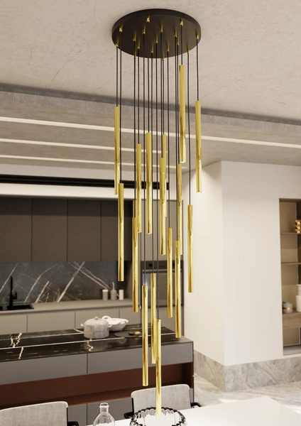 Lampa wisząca Emibig SELTER 17 PREMIUM GOLD oprawa oświetleniowa 1332/17