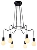 Lampa wisząca BASSO 36-71033 czarna matowa 6x40W E27