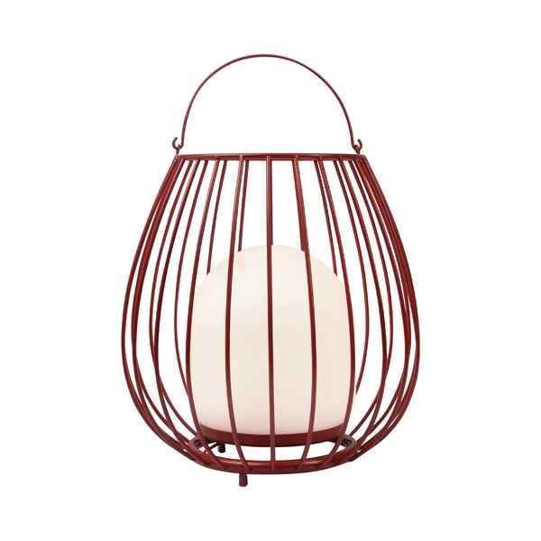 Lampa z przenośna na akumulator Jim LED 2700K Biała ciepła Metal | Czerwony