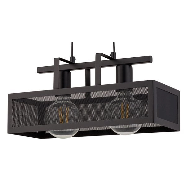 Lampa sufitowa wisząca siatka ALBERT 2 ZWIS czarny 32175