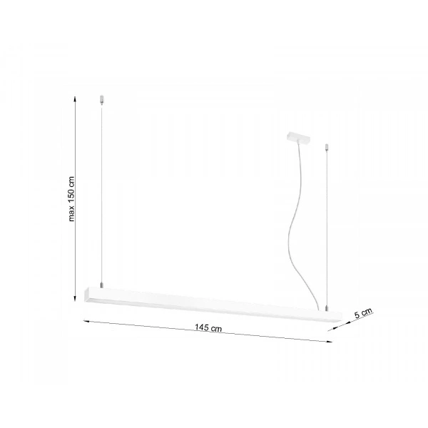 Lampa wisząca PINNE 1450 BIAŁA 48W barwa ciepła 3000K TH.083