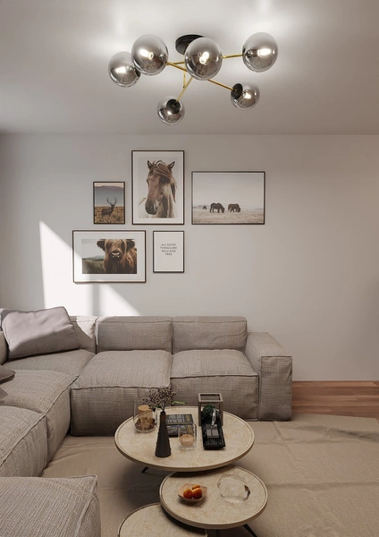 Lampa sufitowa Emibig MAGNUM 6 BL GRAFIT 1269/6