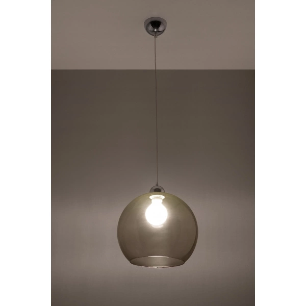 Szklana lampa wisząca BALL SL.0250 Grafitowa 1xE27