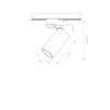 Spot PROFILE MONO dł. 14,5cm GU10 do 1-obwodowego systemu szynowego | czarny/złoty 7582