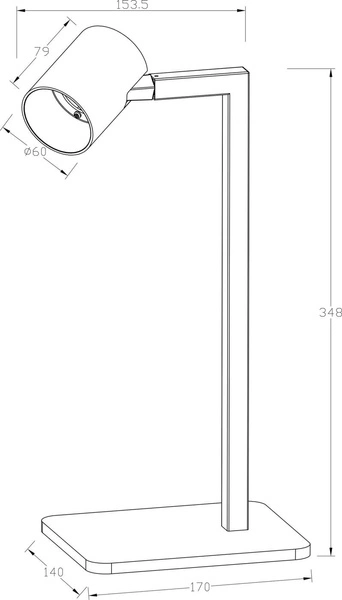 Lampa biurkowa Snow, biała, 1x50W GU10