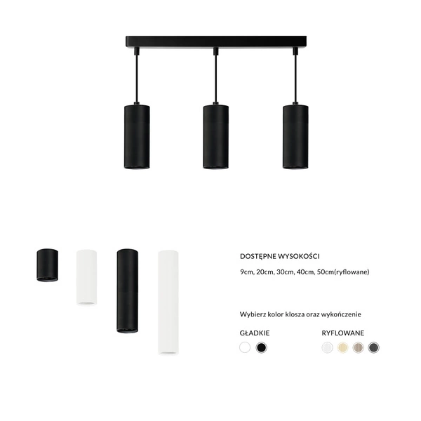 LUCAS BASE 3L PENDANT GU10 WH