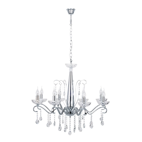 Alessa Lampa Sufitowa 8xE14 Max.40W Chrom Metal/Przezroczyste Szkło 9014828