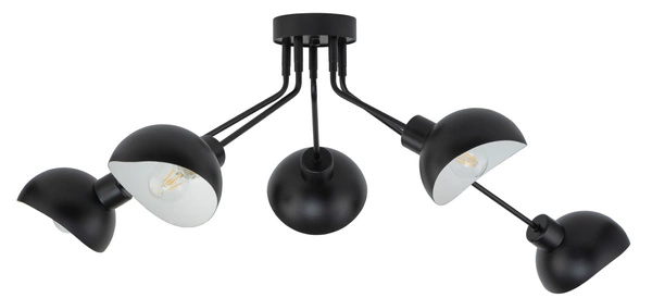 Lampa Sigma ROY 5 plafon czarny biały 32433