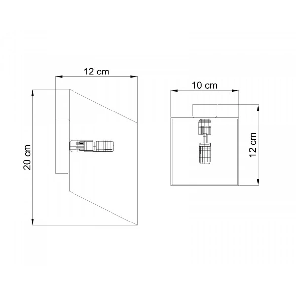 Kinkiet TUNNEL SLA.0200 Czarny 1xG9