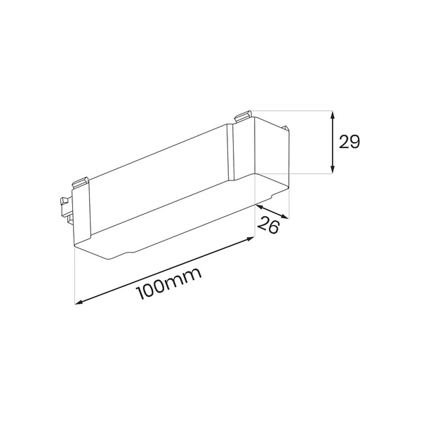 Slim Magnetic Track Biały Wire storage