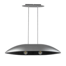 Stylowa lampa wisząca GONDOLA M 40643 2xE27 | czarny srebrny