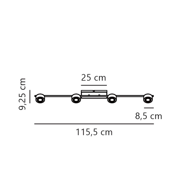 Reflektor CLYDE LED 2700K Biała ciepła Metal | Czarny