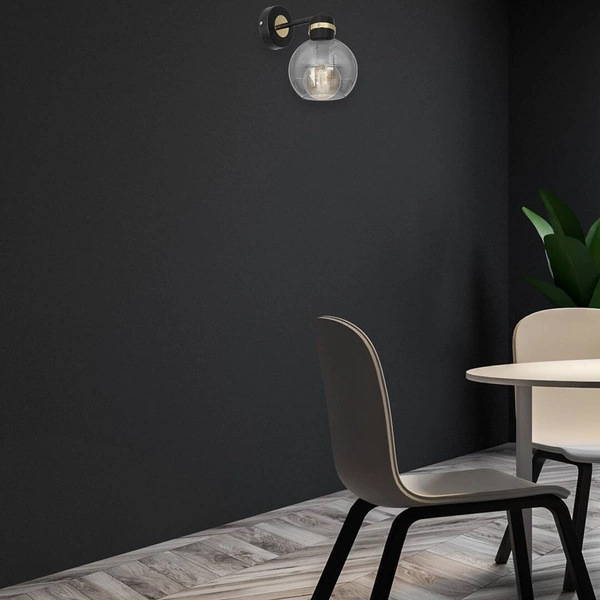 Lampa ścienna kinkiet OMEGA BLACK / GOLD MLP6528