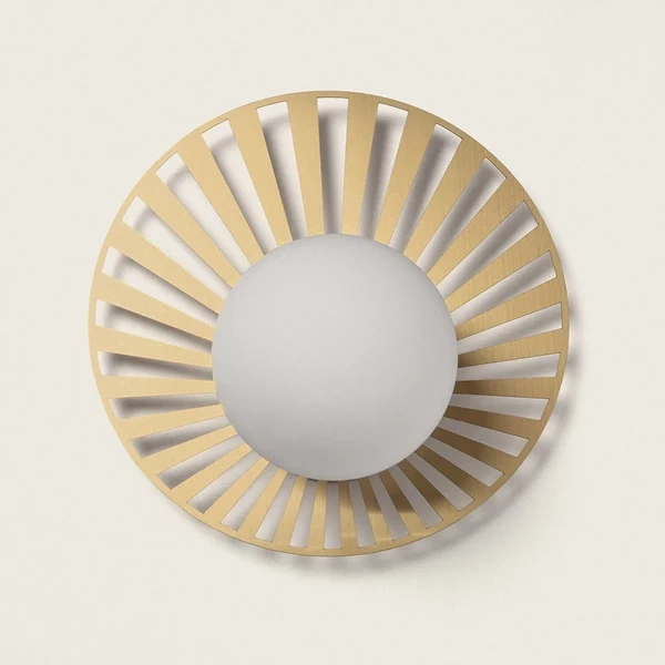 Kinkiet Złoty Kula Mleczna Abruzzo Gama G9 32cm