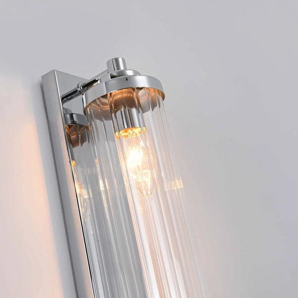 Designerska lampa ścienna kinkiet LORENZO 2x E14 | chrom