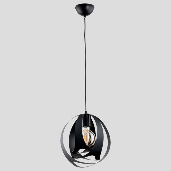 Nowoczesna lampa WAVE BLACK 28cm