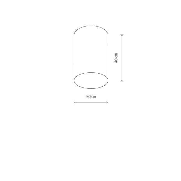 Biały plafon CAMERON WHITE 30cm 9685