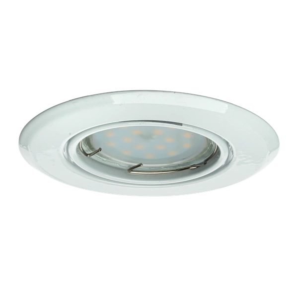 Oczko okrągłe białe GU10 1x5W LED barwa ciepła 3000K EKZ2556