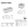 Oprawa wpuszczana downlight CROSTI TIENA DUE czarny szer. 29,5x14,5cm