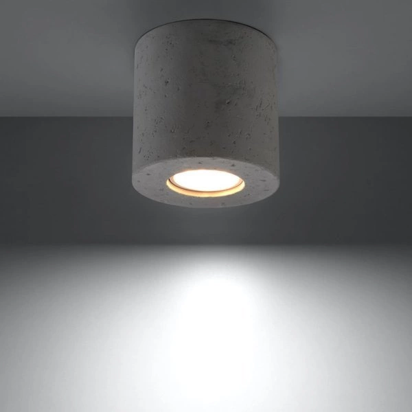 Lampa sufitowa Sollux Plafon ORBIS 1 beton szary 1x GU10 LED 6W, 3000K, SL.0488