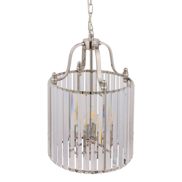 Lampa wisząca BOSTON szkło i stal chromowana | srebrny 8152