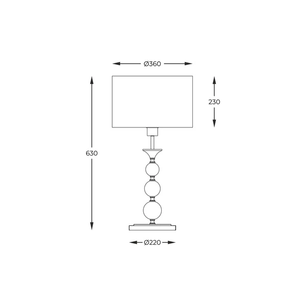 Lampa stołowa REA II czarna