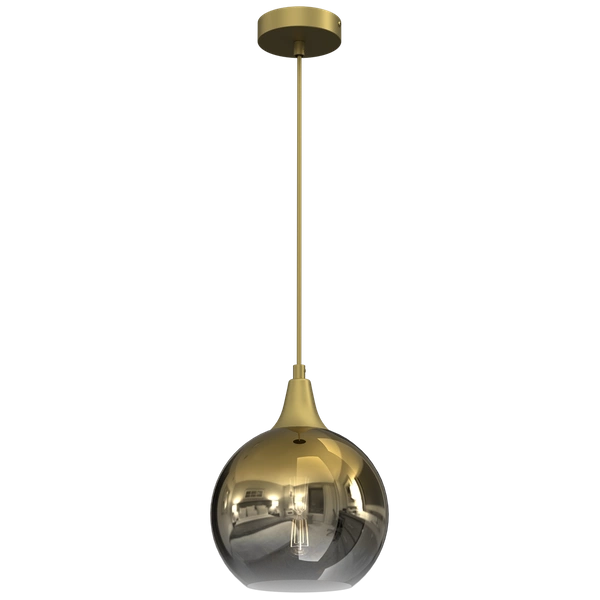 Lampa wisząca MONTE GOLD, 20 cm, MLP8400, złoty/dymiony, 1x60W E27