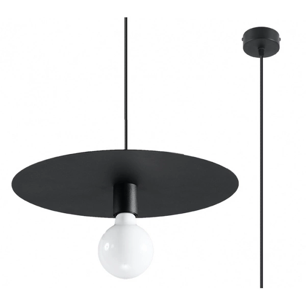Nowoczesna lampa wisząca FLAVIO SL.0853 czarna 1xE27