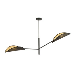 Lampa sufitowa Emibig VENE 2 Czarny/GOLD 1158/2