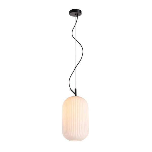 Lampa wisząca Rues śr. 20cm E27 | czarny/biały