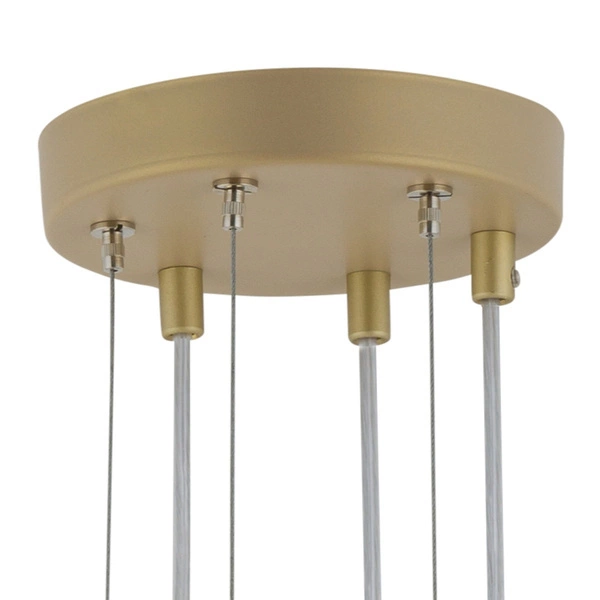 Nowoczesna lampa wisząca biura i domu BALANS G9 12W szer. 69cm | złoty