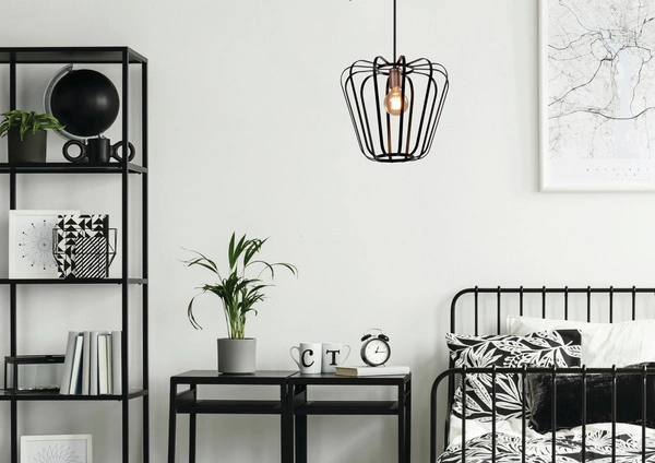 Lampa wisząca JONAS, 31-78483, czarny/miedziany, 1x40W E27