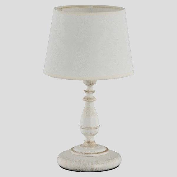 Lampa stołowa ROKSANA WHITE biały antyczny/szary śr. 22cm