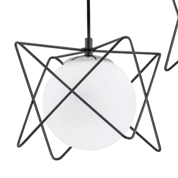 Lampa wisząca ALFA SAGITO TRACK CZARNO-BIAŁA 3xE14 20cm | 62201