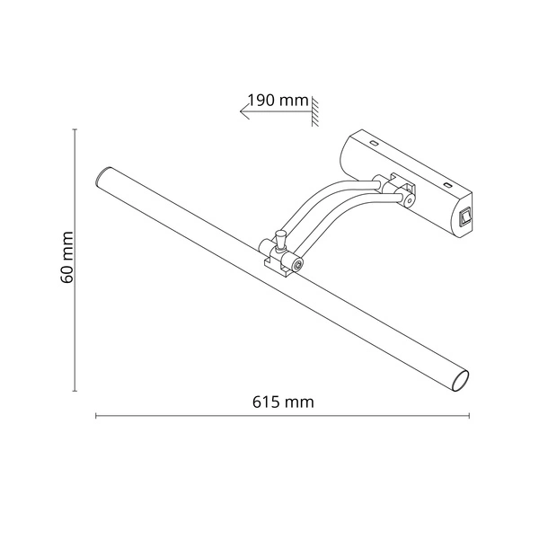 AMBE CHROM KINKIET LED 12W