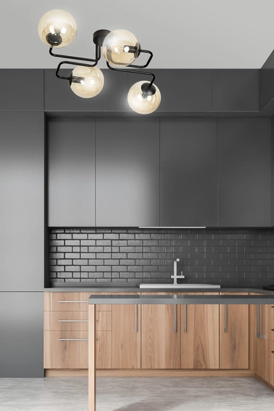 Lampa sufitowa Emibig BRENDI 4 BL MIODOWY 833/4