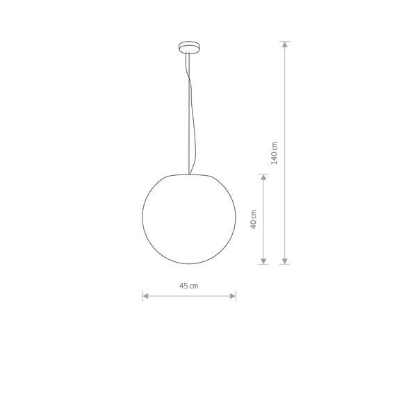 Wisząca kula na taras CUMULUS M 45cm 9715