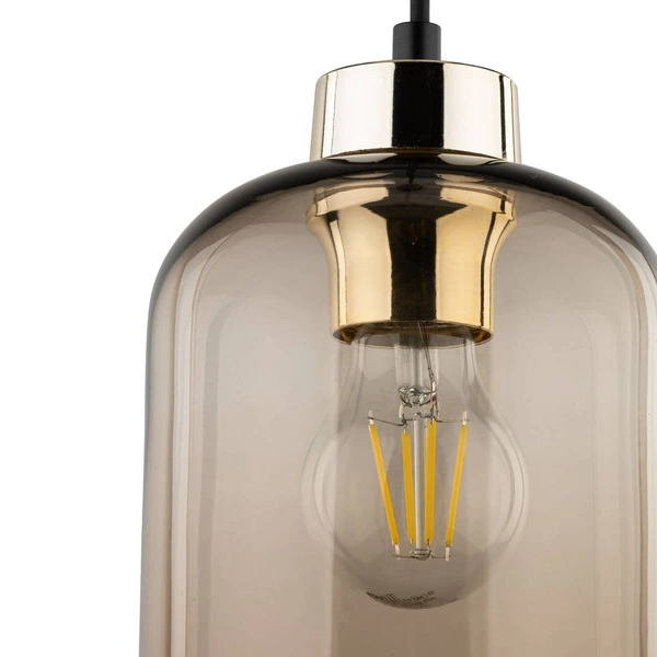 Nowoczesna lampa wisząca szklana MARCO GREEN E27 wys, 125cm | brązowy 3314