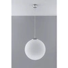 Lampa wisząca Sollux UGO 40 Stal, Szkło, Biały, 60W, SL.0265