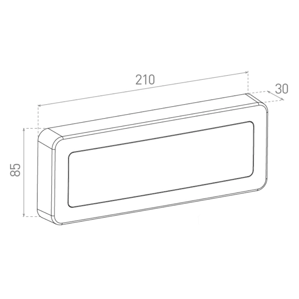 Zewnętrzna lampa ścienna SIDE 30 5W 4000K IP65 wpuszczana | szary