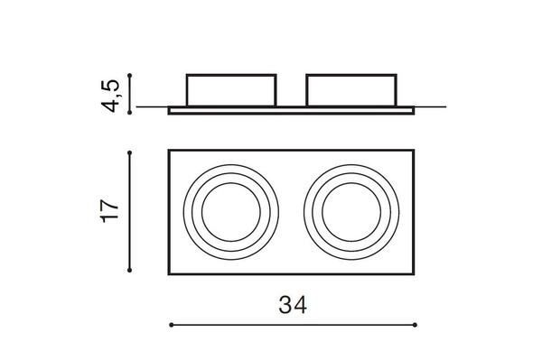 Azzardo SIRO 2 BLACK/ALUMINIUM 772