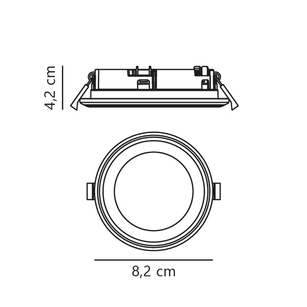 Oprawa wpuszczana ELKTON LED 2700K Biała ciepła Plastik | Biały